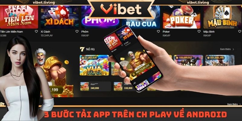 3 bước tải app trên CH Play về Android